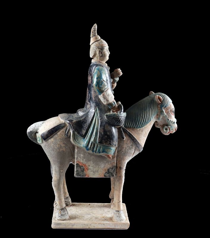 Chinese Ming Dynasty pottery female rider / attendant!