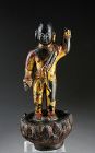 High quality gilt bronze figure of infant Buddha, Chinese Ming Dynasty