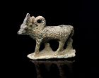 Egyptian bronze Apis Bull w sundisc figural amulet,  ca. 664 to 30 BC