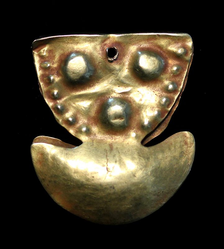 Large and heavy Pre-Columbian Anthropomorphic gold Tweezer!