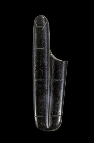 Beautiful Egypt Obsidian Two Finger amulet, Late Period, 664-322 BC