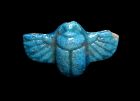Fine Torquise winged Faiance scarab, Egyptian, 1070-330 BC