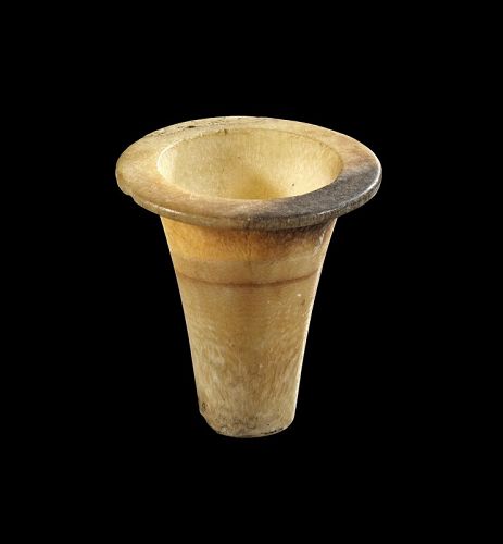 Conical alabaster stone beaker. Egypt, Old Kingdom, 2649 - 2150 BC