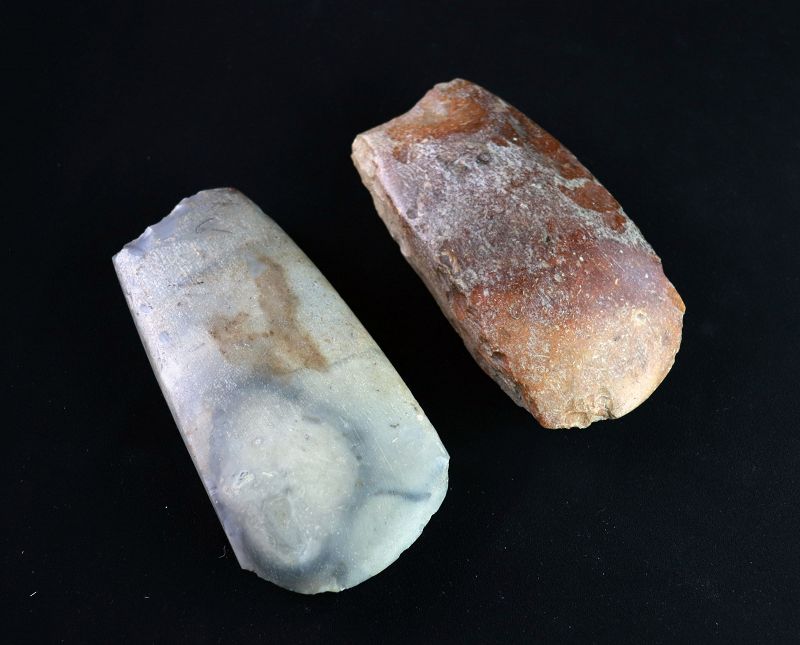 A Pair of Thinbutted Danish Neolithic axes w. nice Patinas!