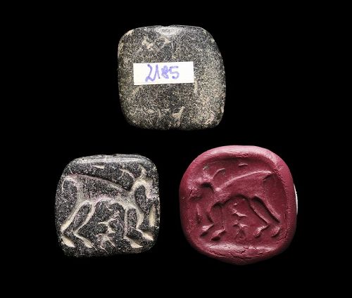 Early gable seal w horned animal, Anatolia, 5th.-4th. mill. BC