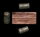 Massive scarce Mesopotamian bronze cylinder seal, 3rd. mill. BC