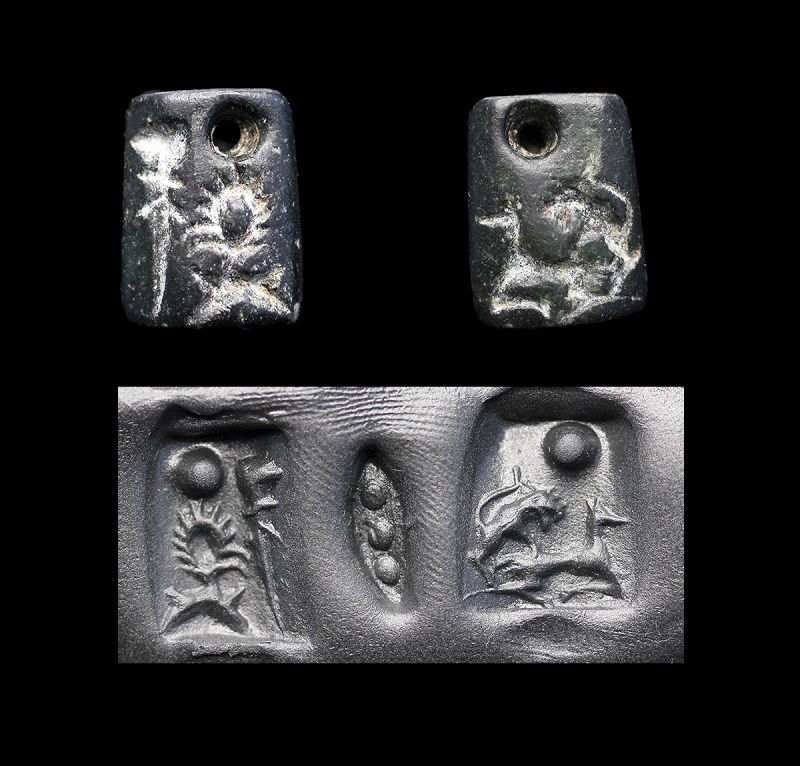 Interesting 3 side stamp seal, Western Mesopotamian, 1st. mill. BC