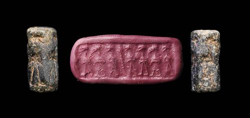 Nice stone cylinder seal, West mesopotamian, 1900-1600 BC