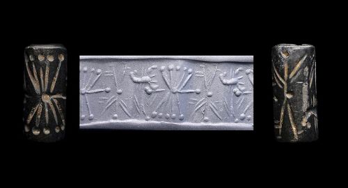 Fine Mesopotamian Cylinder seal Neo-Assyrian, 9th.-7th. cent. BC