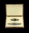 Beautiful boxed set of Danish Neolithic dagger and Pophyre battle axe!