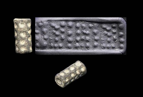 Interesting metal cylinder seal, Mesopotamia, 4th.-3rd. mill. BC