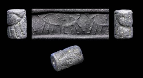 Fine early Predynastic stone cylinder seal, Mesopotamia 3rd. mill. BC
