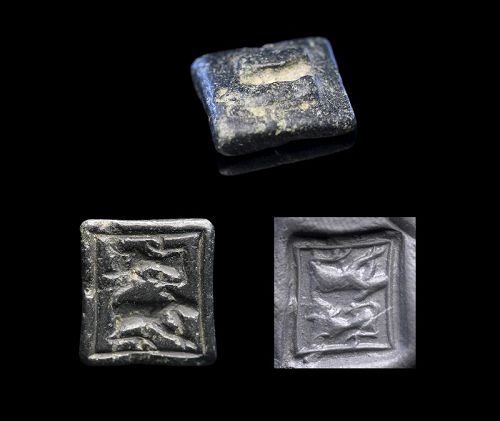 Nice square stone stamp seal, Western mesopotamia, 2nd. mill. BC