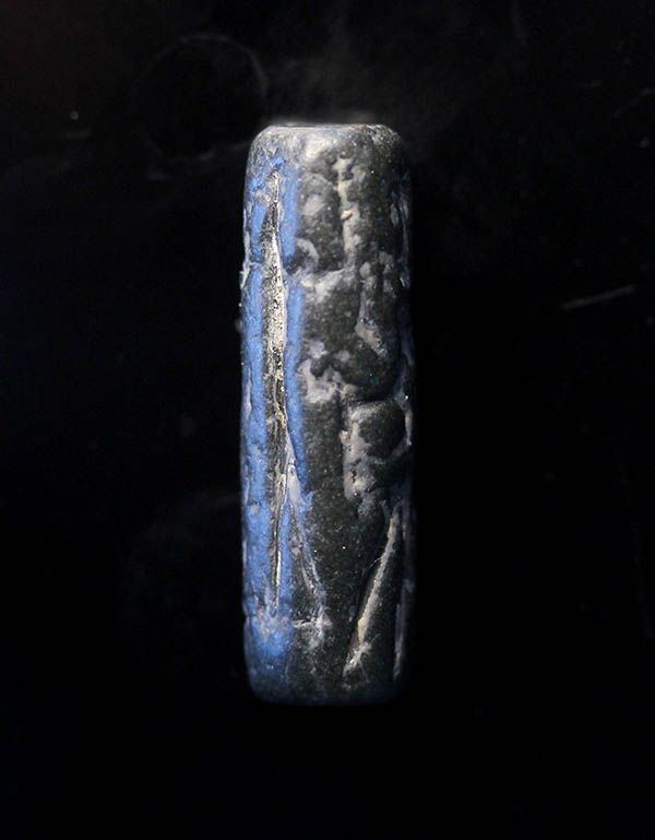 Tall blackstone cylinder seal, Western Mesopotamia, 3rd