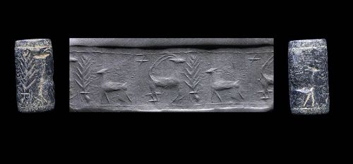 Choice blackstone cylinder seal, Eastern Anatolia, Hittite period