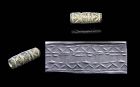 Choice Western Mesopotamian cylinder green stone seal