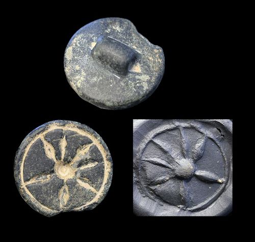 Large round stamp seal, Mesopotamia, Uruk period, 3300-2900 BC