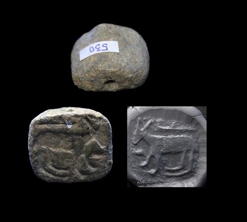 Fine large Anatolian stamp seal, Ubaid-Uruk period, 4th. Mill. BC