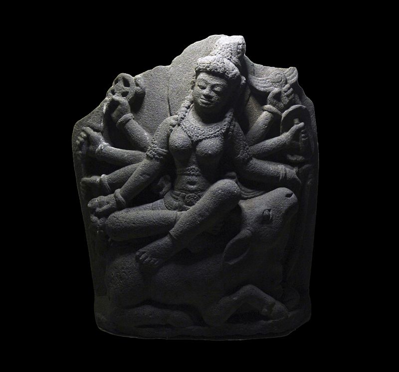 Massive volcanic stone figure of Durga, East Java, c. 11th. cent. AD