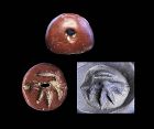 Red-brown Jaspis stamp seal, Urartu Kingdom, c. 8th. cent. BC