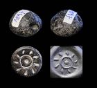 Fine quality Ubaid / Uruk stamp seal w Sun-symbol 4th. mill. BC