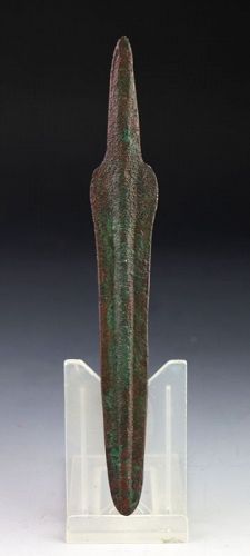 Nice Tanged Bronze Lance, Ancient Near East, 2nd-1st mill BC
