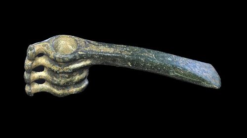 Exceptional ancient Near East bronze battle adze axe, 2nd. mill. BC