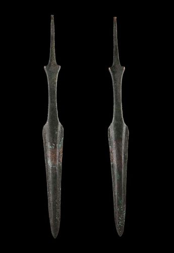 Attractive large tanged Bronze Lance, c. mid 2nd. mill. B.C.
