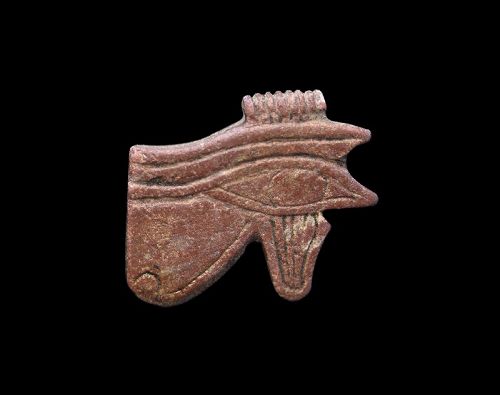 A better red jasper Wedjat / Udjat amulet, Egypt, 1st. mill. BC