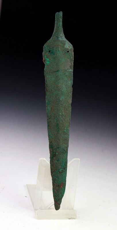 Tanged 'Luristan' Ancient Near East Bronze dagger, 2nd mill BC!