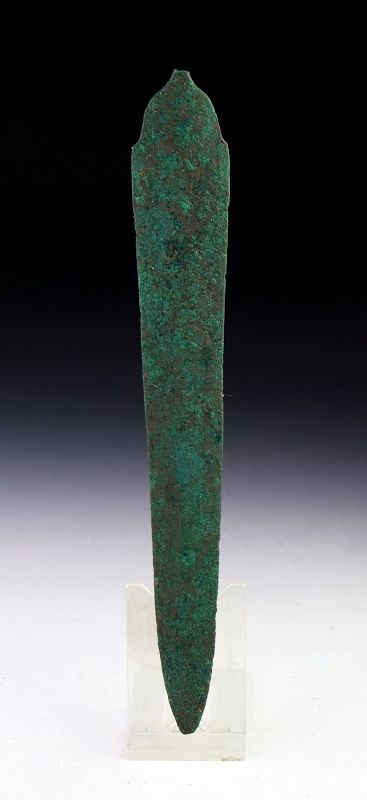 Tanged 'Luristan' Ancient Near East Bronze dagger, 2nd mill BC!