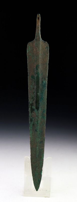Large Tanged Bronze Dagger or Short Sword, Ancient Near East