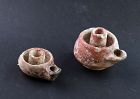 Nice Pair of Hellenistic Pottery Oil Lamps, 4th-1st cent BC