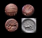 Beautiful red jaspis Scaraboid stamp seal, Hittite, c. 18th-14th. cent