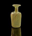 Attractive glass flask with ribbed corpus, Roman, 2nd.-3rd. cent. AD