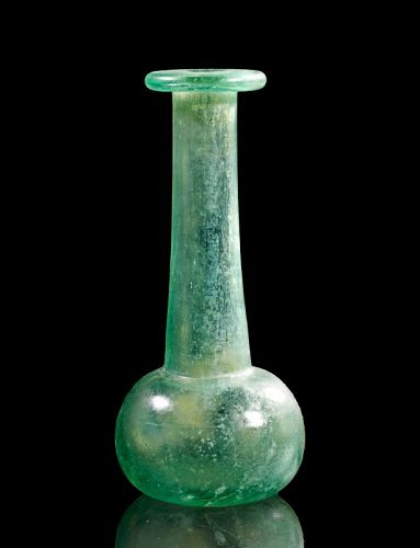 Superb large glass bottle unguentarium, Roman, 2nd.-3rd. cent. AD