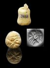 Bell-shaped alabaster stamp seal, Urartu Kingdom 9th.-7th. cent.