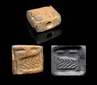 Mesopotamian Bifacial orange tabloid seal, 2nd. half of 4th. mill. BC