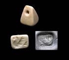 Attractive Cilician stone stamp seal w Bird, c. 1200-800 BC