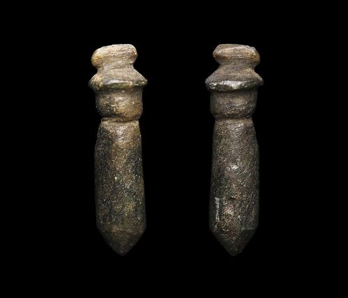 Large Egyptian Hardstone Wadj Sceptre, Late Period