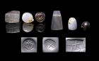 Three hardstone stamp seals, Assyro-Babylonian, 9th.-7th. cent.BC!