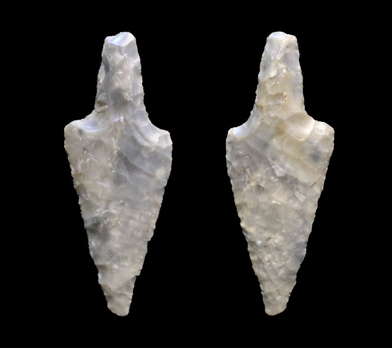 Choice Danish Neolithic silex spear point, Daggertime c. 2200-1800 BC