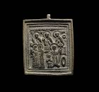 Rare early bronze travellers Icon, Russia, c. 16th.-17th. cent. AD.
