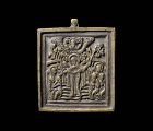 Lovely early brass alloy travellers Icon, Russia, c. 17th. cent. AD.