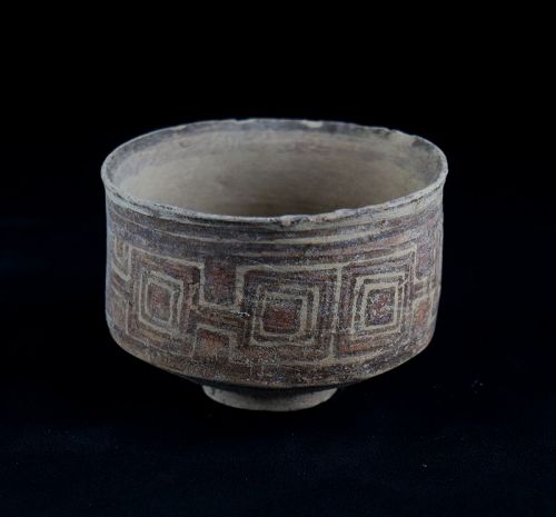 Indus Valley Polychrome Pottery Bowl, 3rd. mill BC.