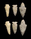 P.F. Wulff collection: Lot of 3 Paleo-Indian silex points, c.10.000 BC