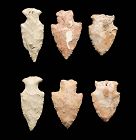 P.F. Wulff collection: Lot of 3 Paleo-Indian silex points, c.10.000 BC