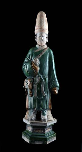 XL 49 cm. tall Chinese Ming Dynasty pottery figure!