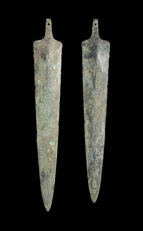 Large Tanged Bronze Dagger, Ancient Near East, 2nd. millenium BC