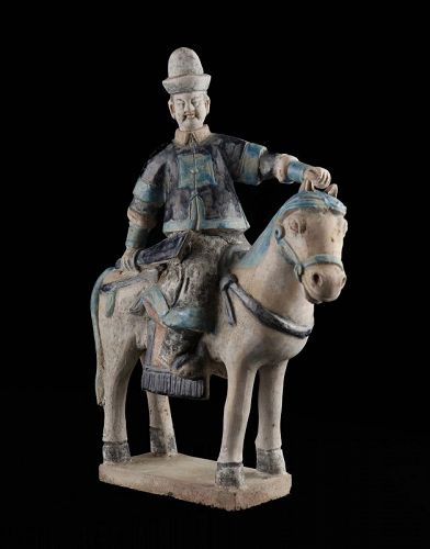 Impressive tomb pottery model of Ming Dynasty Mandarin officer